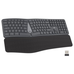Ewent EW3290 teclado Universal RF inalámbrica + USB QWERTY Español Negro, Gris