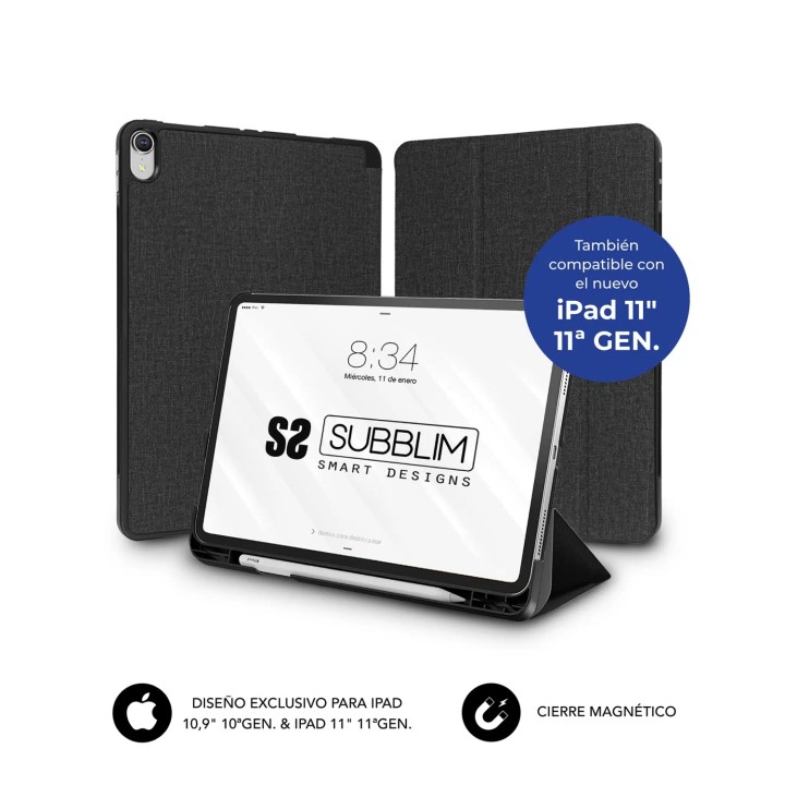 SUBBLIM SUBCST-5SC316 funda para tablet 27,9 cm (11") Folio Negro