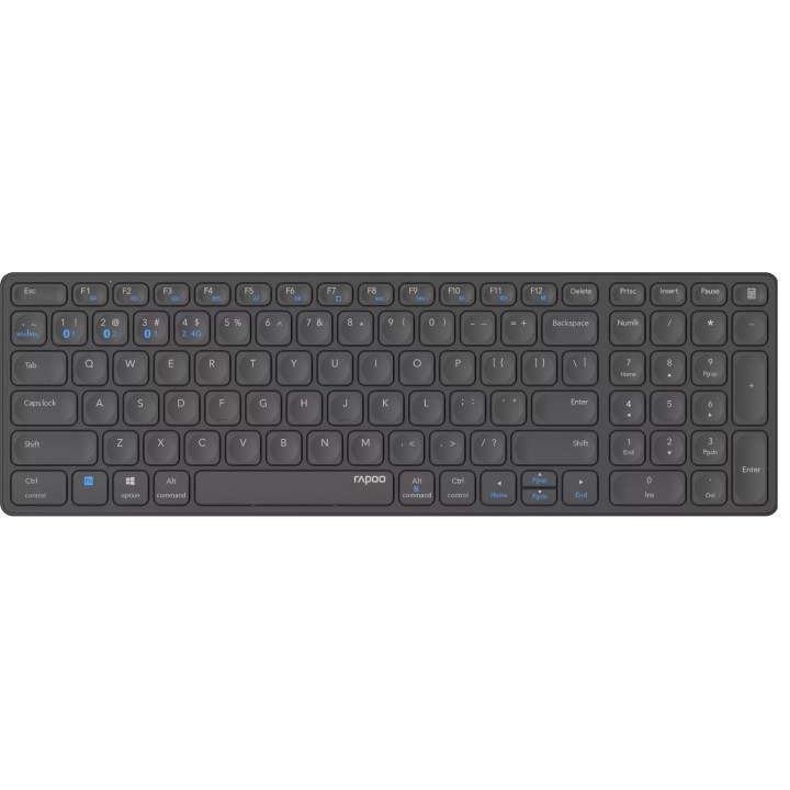 Rapoo 00215871 teclado Oficina RF Wireless + Bluetooth QWERTY Inglés Negro
