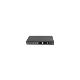 Lanberg RSFE-16P-2C-250 switch No administrado Gigabit Ethernet (10/100/1000) EnergÍ­a sobre Ethernet (PoE) 1U Negro