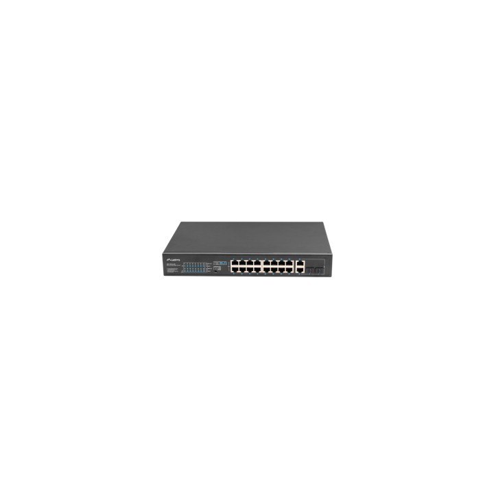 Lanberg RSFE-16P-2C-250 switch No administrado Gigabit Ethernet (10/100/1000) EnergÍ­a sobre Ethernet (PoE) 1U Negro