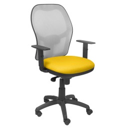 SILLA JORQUERA MALLA GRIS ASIENTO BALI AMARILLO 15SGRBALI100