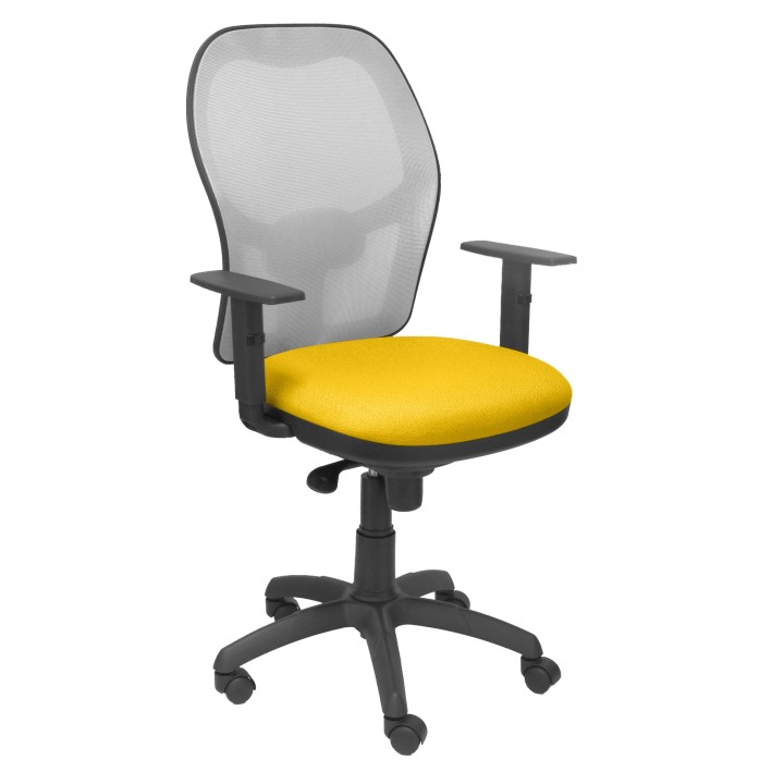 SILLA JORQUERA MALLA GRIS ASIENTO BALI AMARILLO 15SGRBALI100