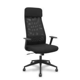 Piqueras y Crespo Silla Pro536 basculante tela negra brazos fijos