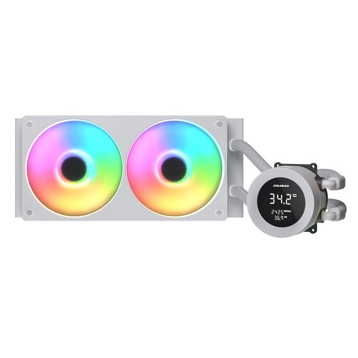 COUGAR CGR-PSDVARGB-W-240 Procesador Sistema de refrigeración líquida todo en uno 12 cm Blanco