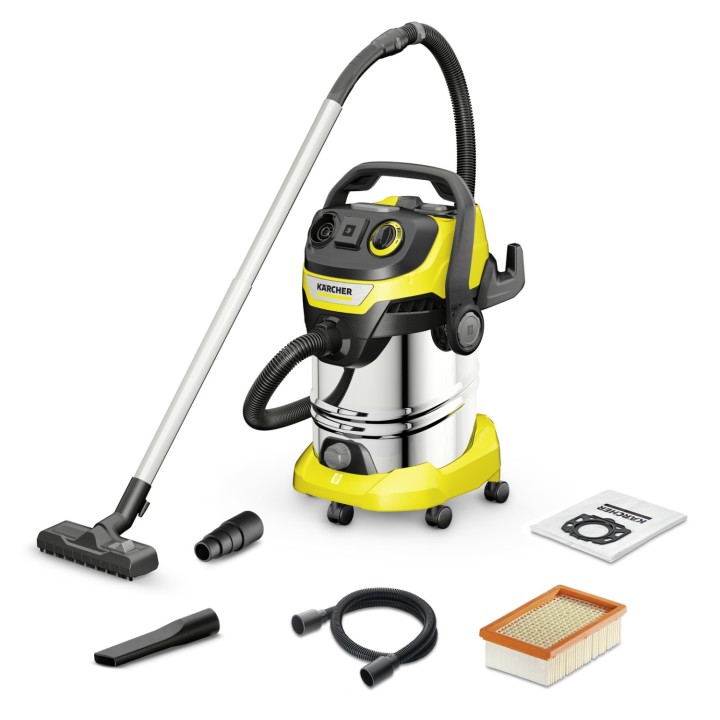 Kärcher WD 6 P S V-30/6/22/T Negro, Acero inoxidable, Amarillo 30 L 1300 W