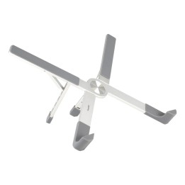 TooQ Soporte elevador plegable de aluminio para portátiles, Plata