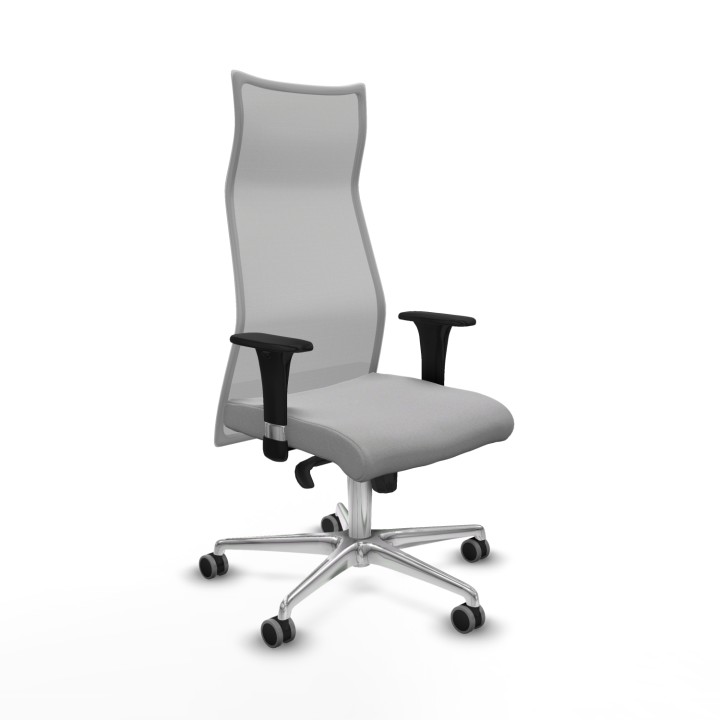 Piqueras y Crespo Albacete malla XL sincro malla gris bali gris claro brazos 1D base aluminio ruedas 65mm engomadas
