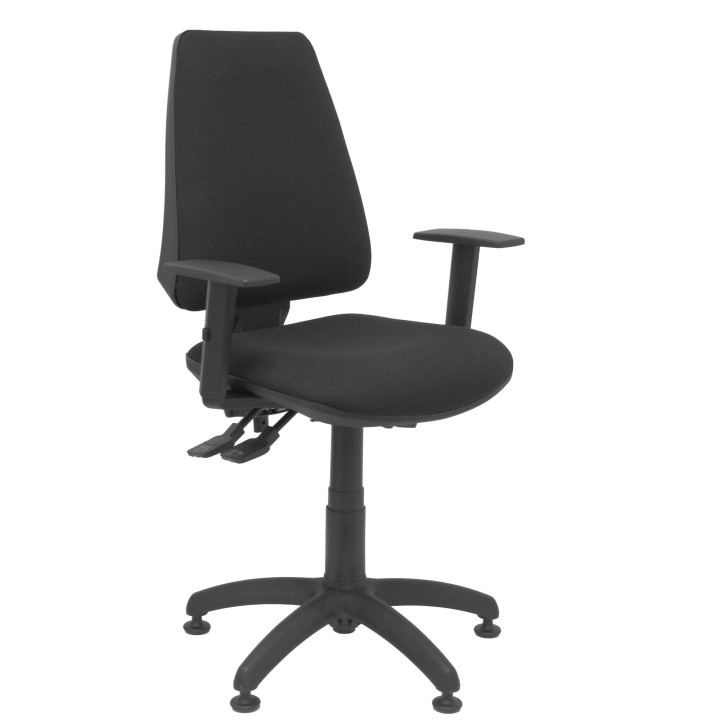 Piqueras y Crespo Silla Elche S brazos regulables bali color negro con topes