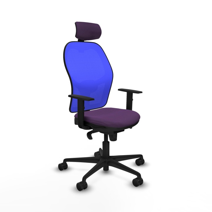 Piqueras y Crespo Jorquera sincro malla azul bali morado brazos 1D base nailon cabecero 2D ruedas 65mm nailon