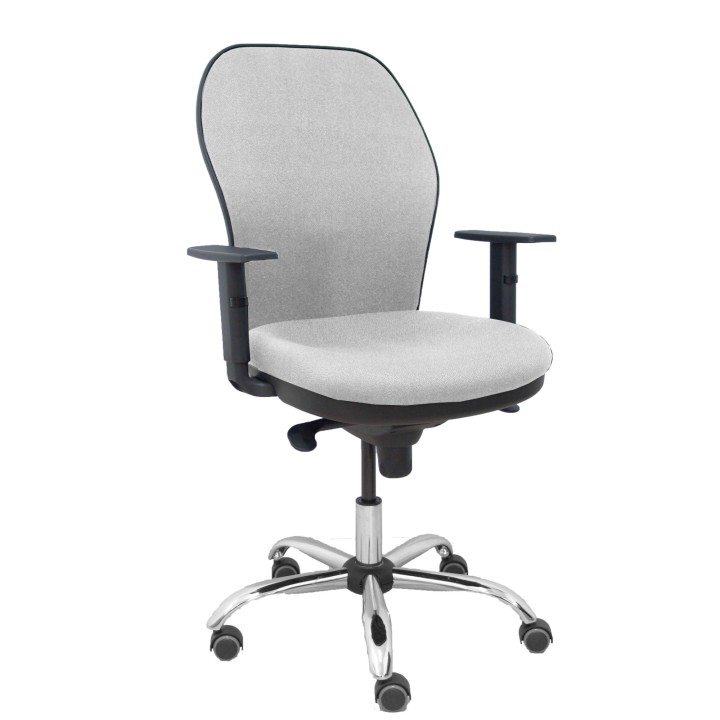Piqueras y Crespo Silla Jorquera respaldo bali gris asiento bali gris base cromada y ruedas parqu