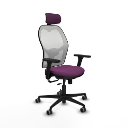 Piqueras y Crespo Jorquera traslack malla blanca similpiel morado brazos 3D base nailon cabecero 2D ruedas 65mm engomada