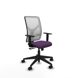 Piqueras y Crespo Motilla sincro malla blanca bali morado brazos 1D base piramidal  ruedas 65mm nailon