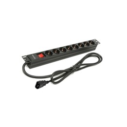 Phasak Regleta 19" 8 tomas SFO C14 con interruptor 2 m - BNS 3535