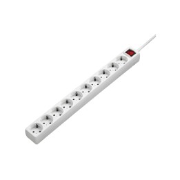 Hama 00137234 limitador de tensión Blanco 10 salidas AC 230 V 3 m
