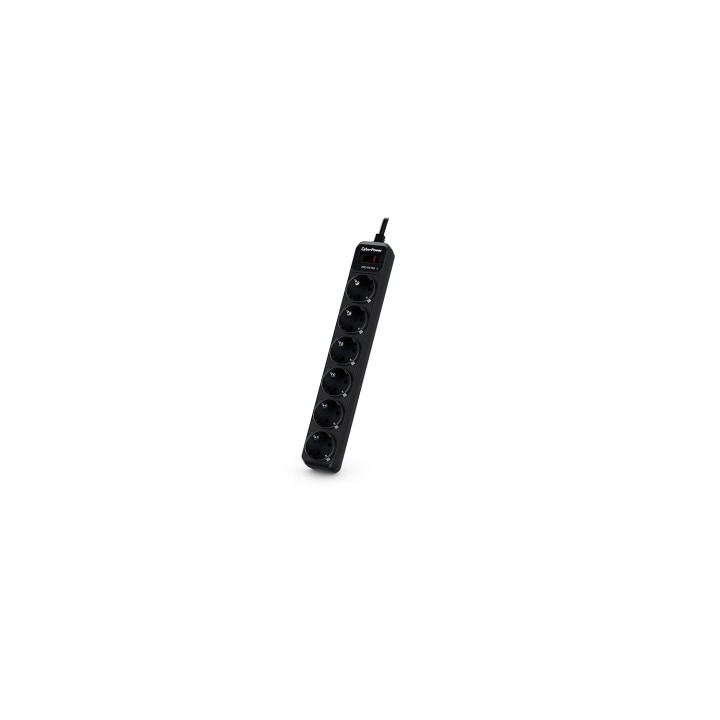 CyberPower B0620SC0-DE limitador de tensión Negro 6 salidas AC 200 - 250 V 1,8 m