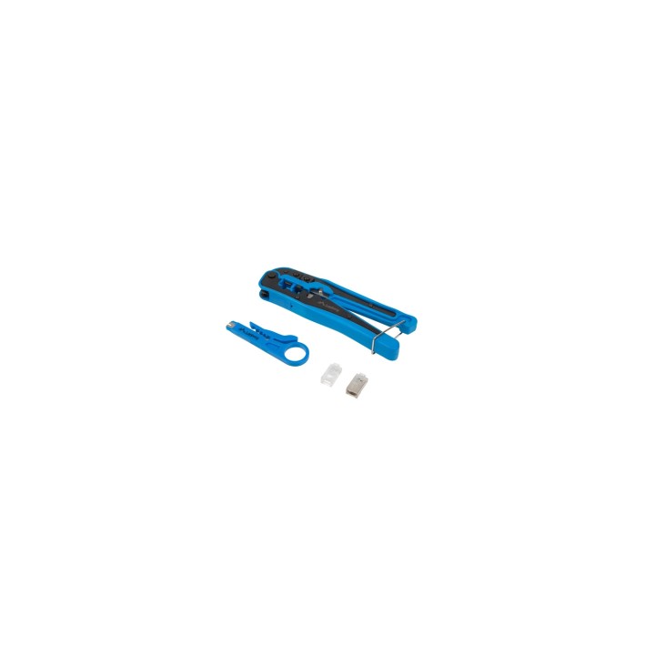 Lanberg NT-0303 crimpadora Juego de herramientas Negro, Azul