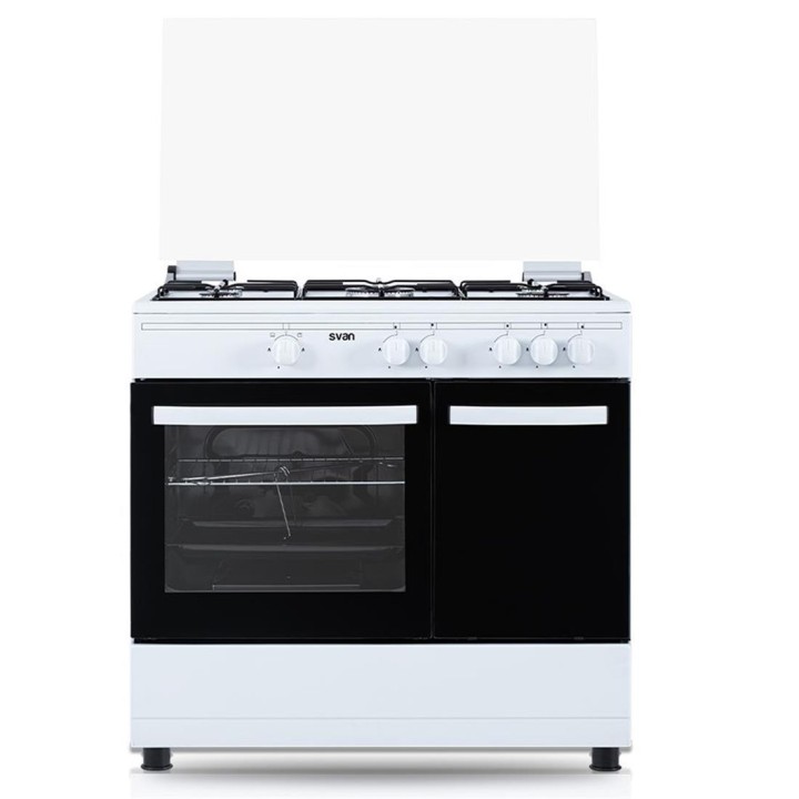 Svan SKGW5901PB Cocina Gas Butano 90cm Placa de Gas 5 Blanca