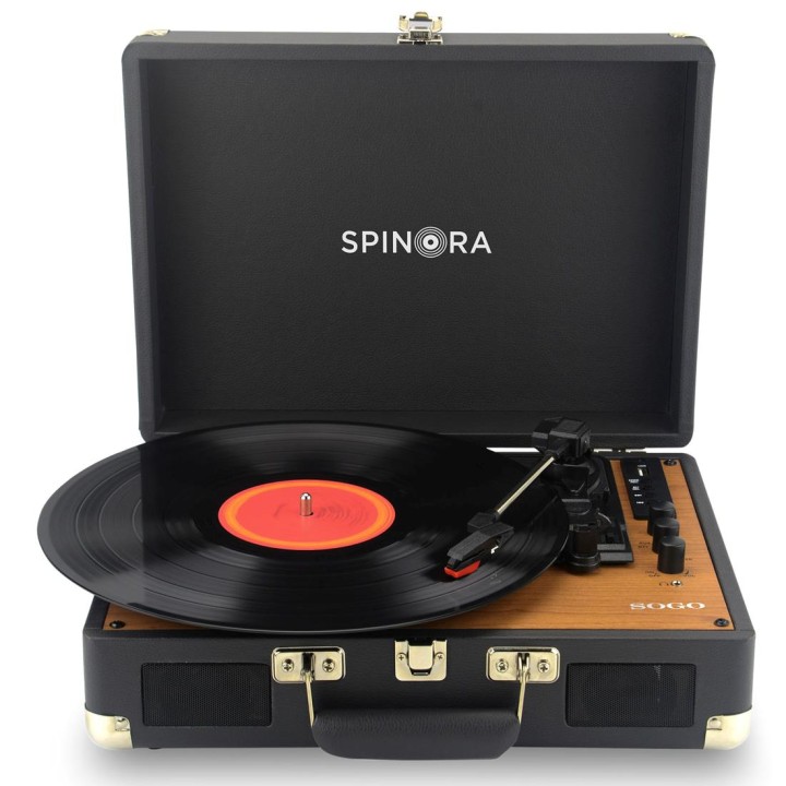 Sogo Tocadiscos con Bluetooth In/Out Reproduce 33/45/78 RPM (TDA-SS-8645)