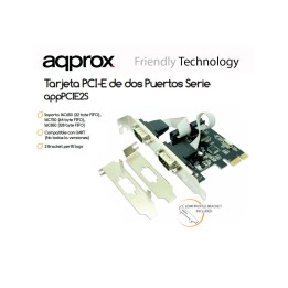 TARJETA SERIE APPROX 2 PUERTOS PCIE APPPCIE2S