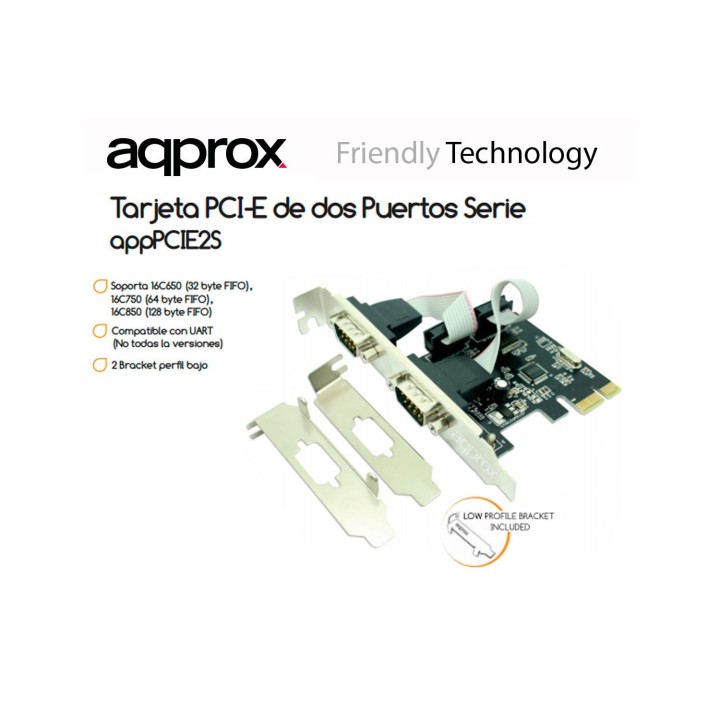 TARJETA SERIE APPROX 2 PUERTOS PCIE APPPCIE2S