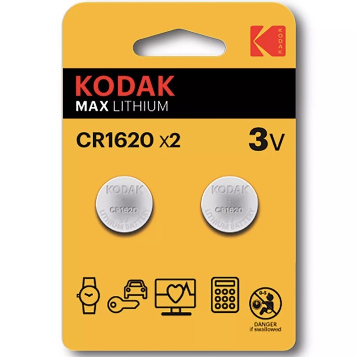 KODAK CR1620 BATERÍA LITHIUM 3V 2 UNDS (30417694)