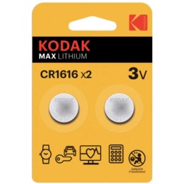KODAK CR1616 BATERÍA LITHIUM 3V 2 UNDS (30417748)