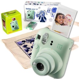 Fujifilm Instax Mini 12 Cámara Instantánea Kit Regalo Mint Green