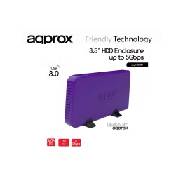 CAJA 3.5 APPROX SATA USB 3.0 PURPURA APPHDD08P