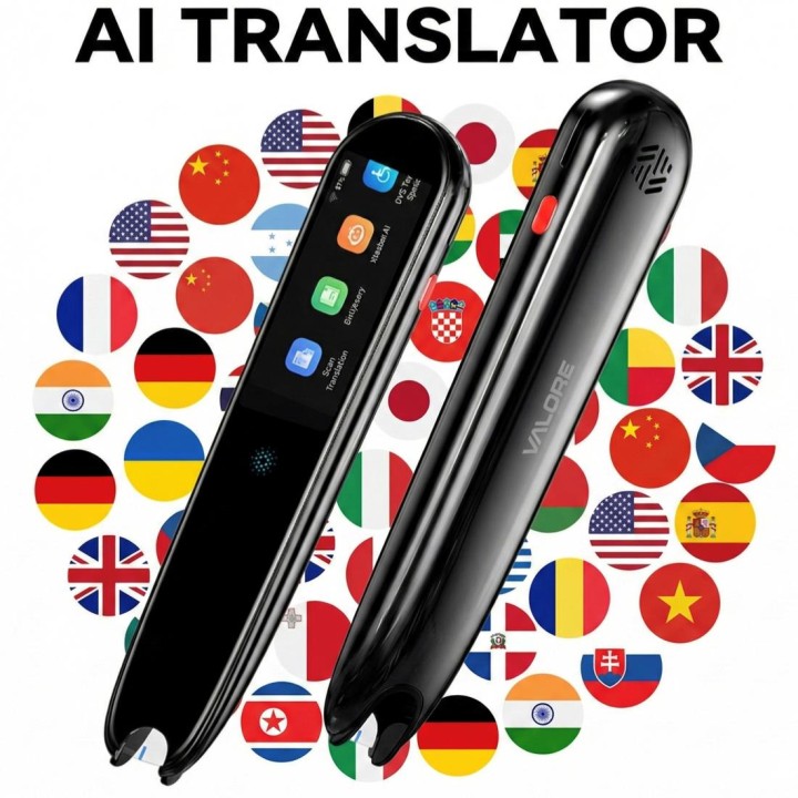 Valore Traductor AI con Pantalla 2,5", Scaner, 134 Idiomas y Chat GPT (AI002)