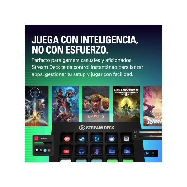 STREAM DECK ELGATO MK.2 15 BOTONES PERSONALIZABLES PANTALLA LCD BLACK