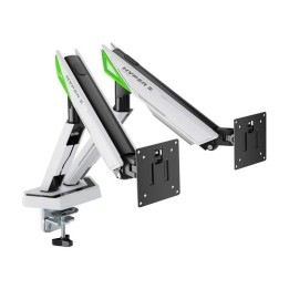 SOPORTE DE MESA GAMING PARA 2 TV/MONITOR AISENS 17 - 38 2 BRAZOS GIRATORIO/INCLINABLE HASTA 16KG WHITE