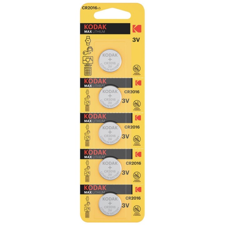KODAK CR2016 BATERÍA LITHIUM ULTRA 3V 5 UNDS (30411555)