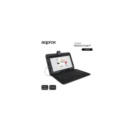 APPROX APPIPCK03 FUNDA CON TECLADO MICRO USB 9p NEGRA