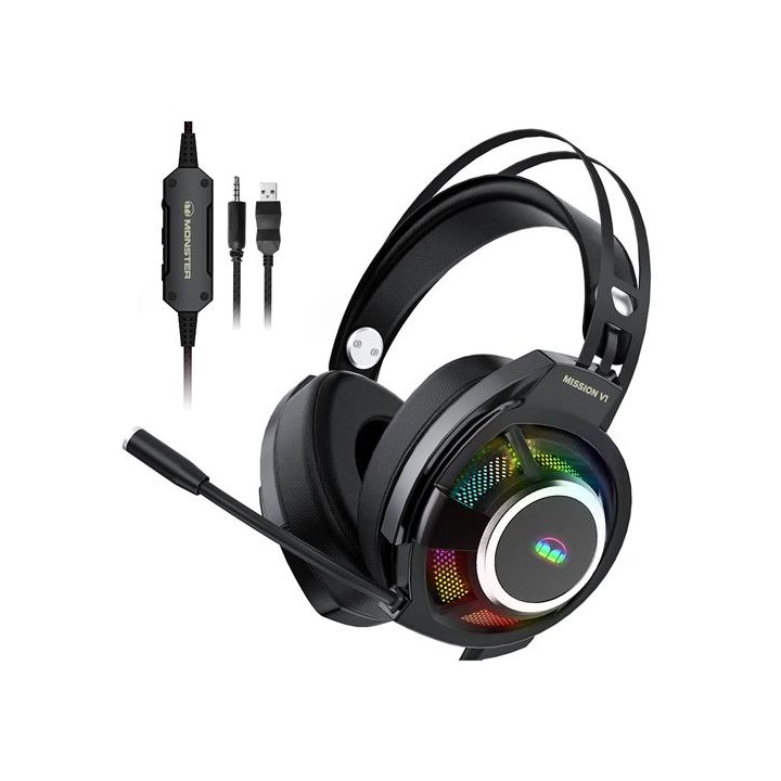 Auricular Gaming Monster Mission V1 Negro