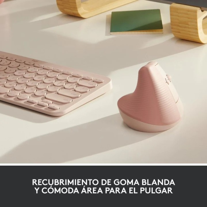 RATON LOGITECH LIFT VERTICAL WIRELESS ERGONOMIC 4000DPI 5 BOTONES ROSE