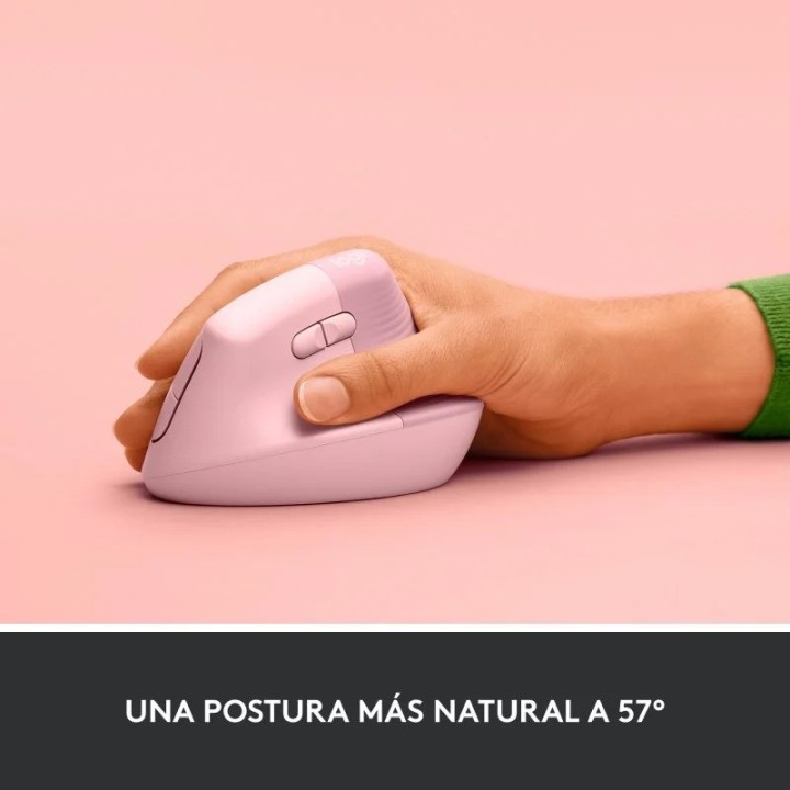RATON LOGITECH LIFT VERTICAL WIRELESS ERGONOMIC 4000DPI 5 BOTONES ROSE