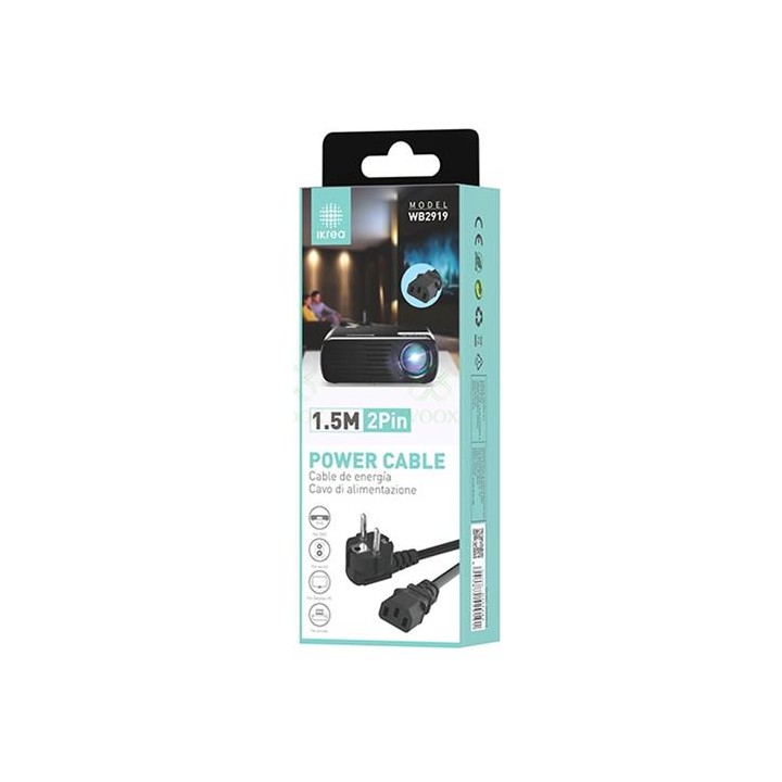 Cable de Alimentación 2 Pines 1.5M Ikrea WB2919