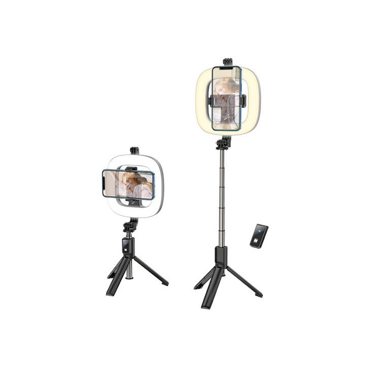 Hoco LV03 Plus Soporte con Luz para móviles con mando BT