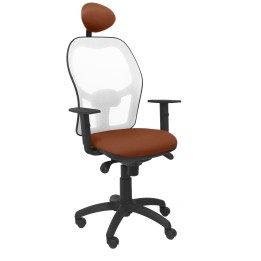 SILLA JORQUERA MALLA BLANCA CABECERO FIJO ASIENTO BALI MARRÍ“N  15SBBALI363C