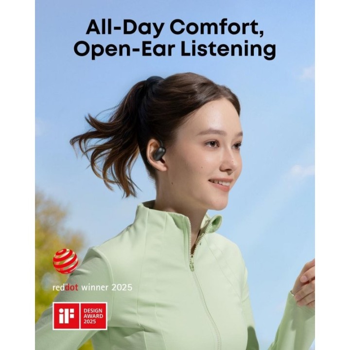 AURICULARES ANKER SOUNDCORE AEROFIT 2 OPEN EAR BLUETOOTH 5.4 IP55 BLACK