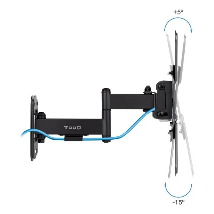 SOPORTE PARED TV MONITOR TOOQ EXTENSIBLE/INCLINABLE/GIRATORIO 13-43 20KG BLACK
