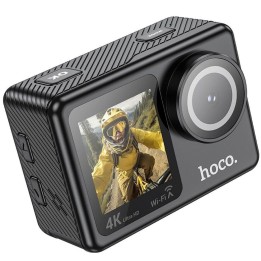 Hoco DV101 Cámara Deportiva 4K con 2 Pantallas Incluye Carcasa y 10 Accesorios