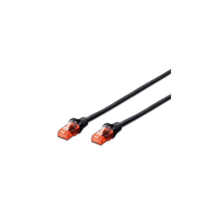 LATIGUILLO RJ45 CAT 6 1 MT EWENT NEGRO EW-6U-010BL