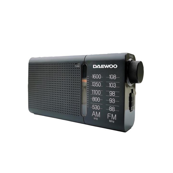 Daewoo DW1119 Radio AM/FM con Altavoz y Antena Negro