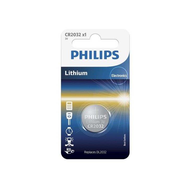 Philips Pila CR2032/01B 3V Lithium 1 PC