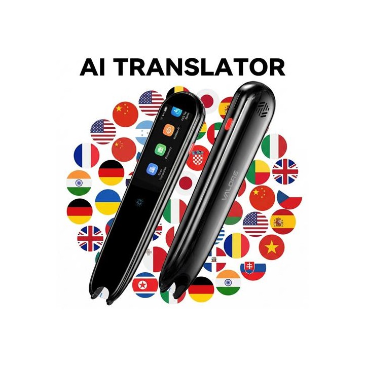 Valore Traductor AI con Pantalla 2,5", Scaner, 134 Idiomas y Chat GPT (AI002)