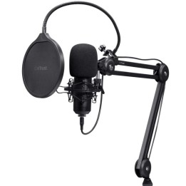 MICROFONO TRUST GXT 270 EMITA II+ USB FILTRO STREAMING BRAZO AJUSTABLE BLACK