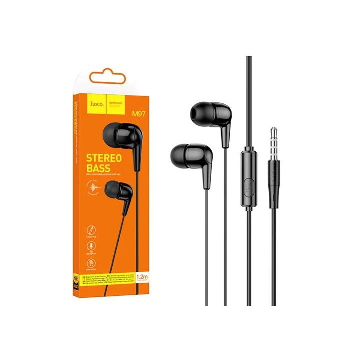 Hoco M97 Auriculares con Micrófono y Clavija 3.5mm Negro