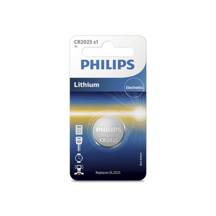 Philips CR2025/01B 3V Pila Lithium 1 PC